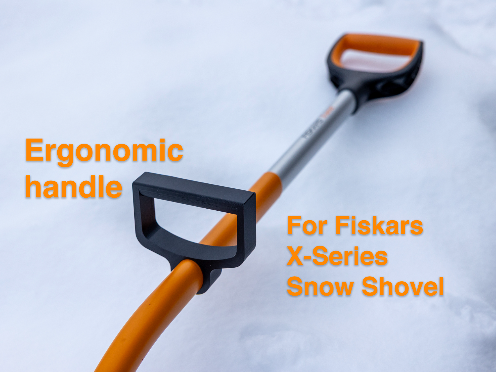 Ergonomic Handle for Fiskars X-Series Shovel