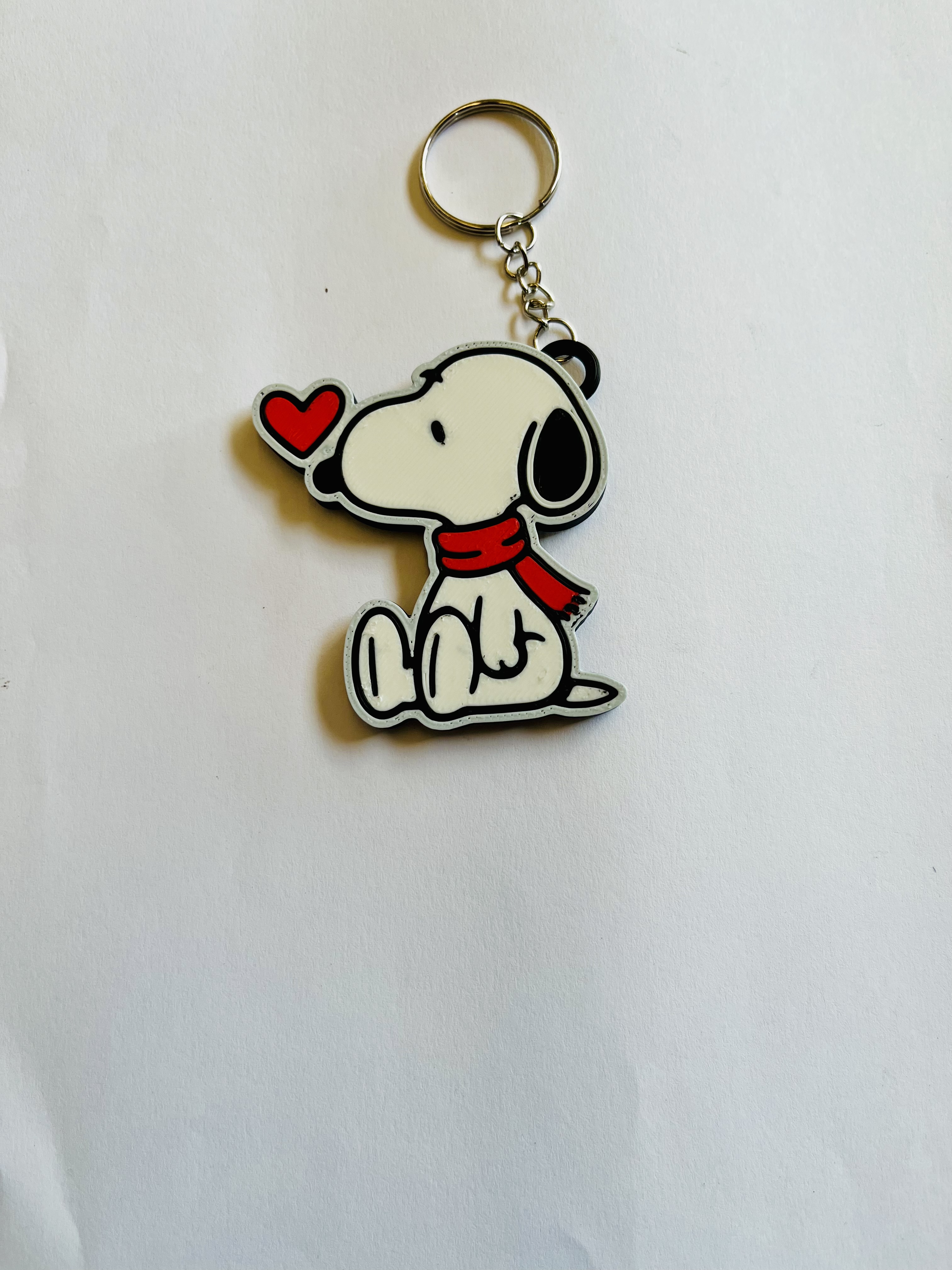 Llavero Snoopy corazón con nariz — imagen 2 de impresión 3D