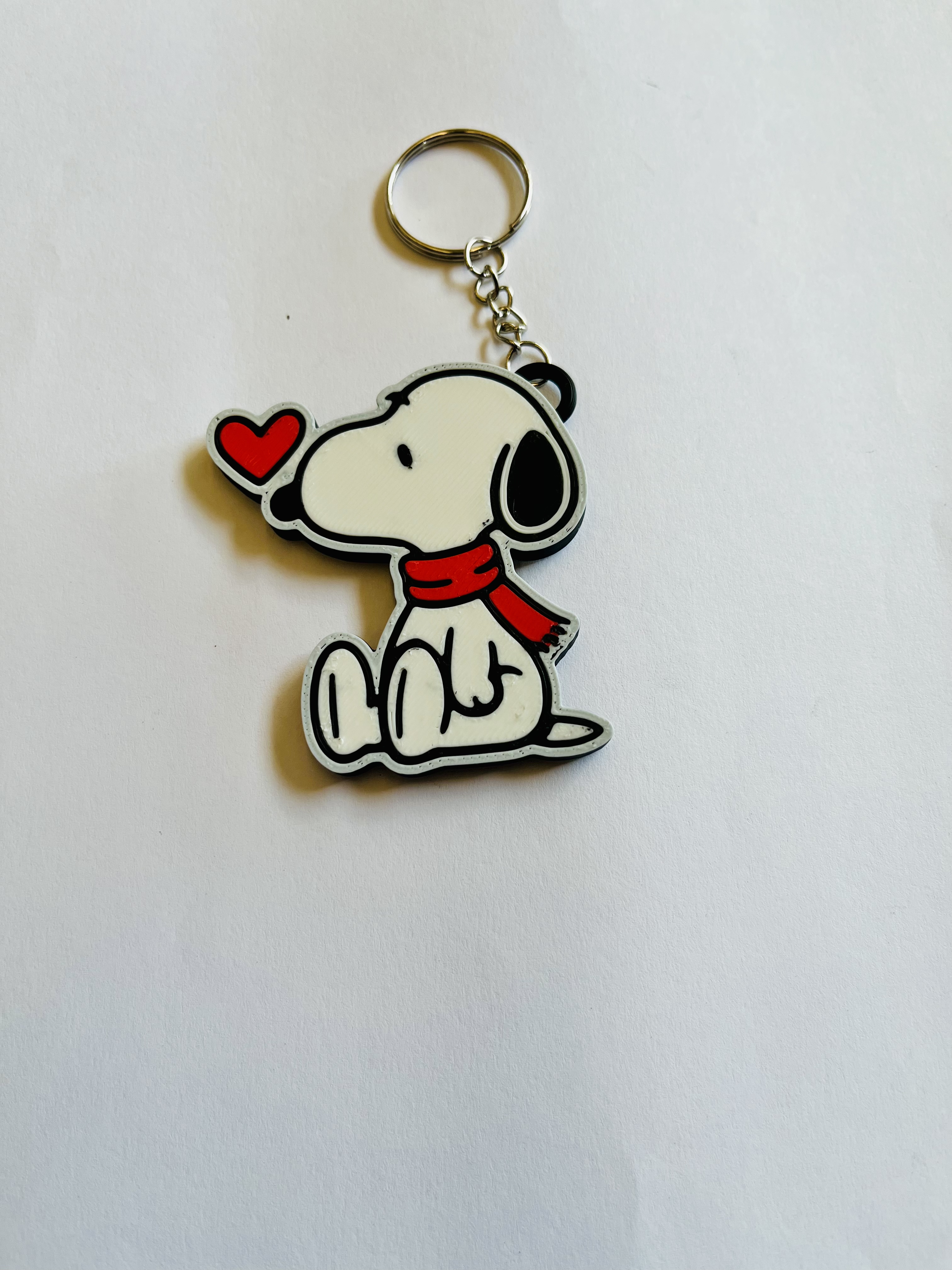 Llavero Snoopy corazón con nariz — imagen 3 de impresión 3D