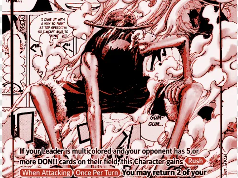 Hueforge Carta manga One piece de Luffy 