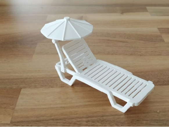 Beach Lounge Chair with Umbrella