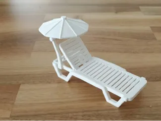 Beach Lounge Chair with Umbrella