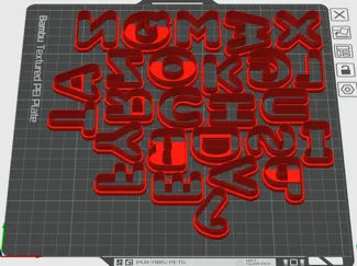 Cookie cutters small, whole alphabet, 1 plate