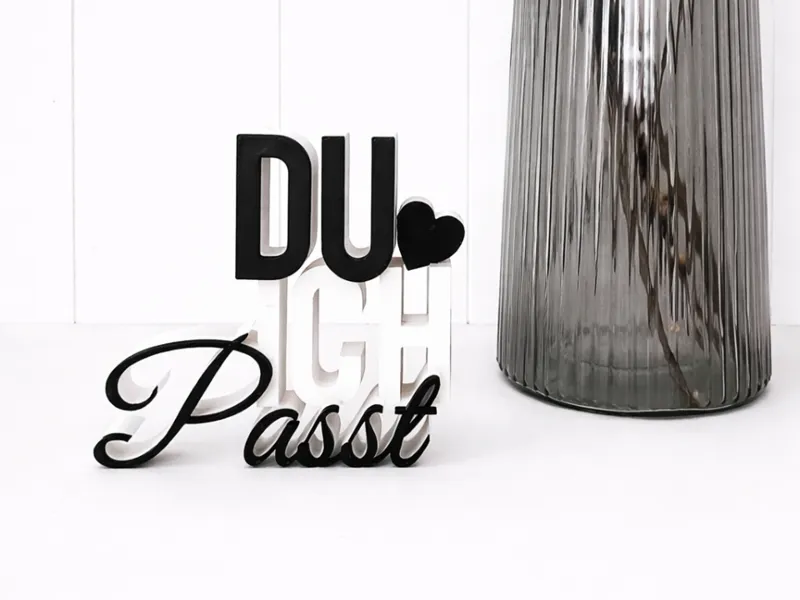Du Ich – Passt | Moderne Deko-Typografie