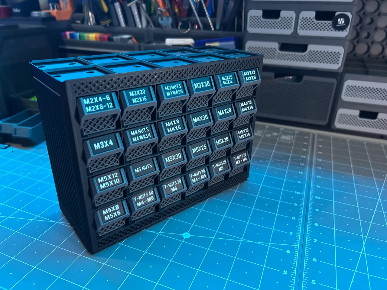 Rugged Screw Unit - Gridfinity Hardware Storage view 3