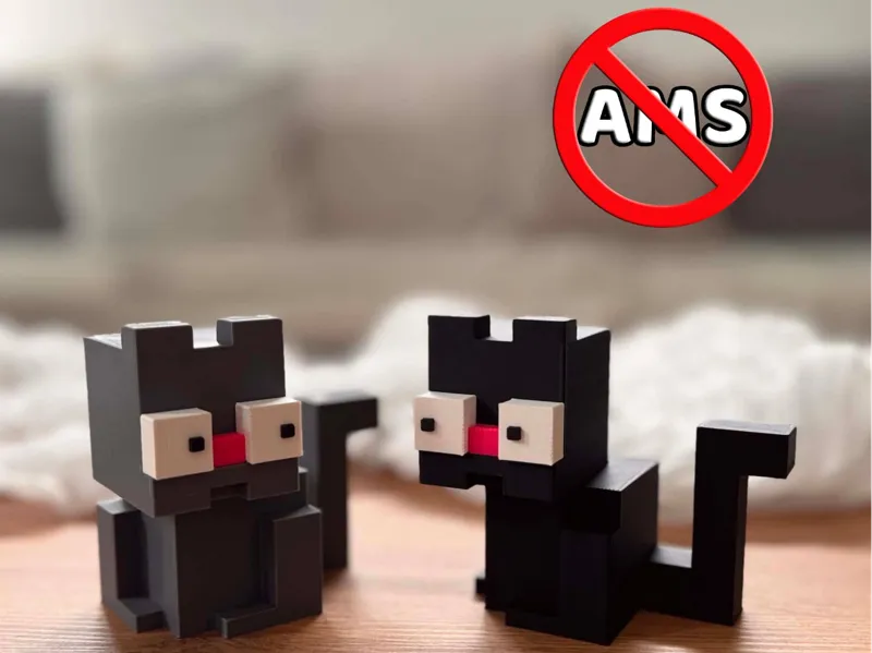 Funny Blocky Cat