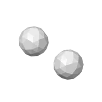 Sphères low poly, dodécaèdres adoucis gauche/droite — photo 3