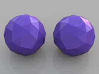 Sphères low poly, dodécaèdres adoucis gauche/droite — photo 1