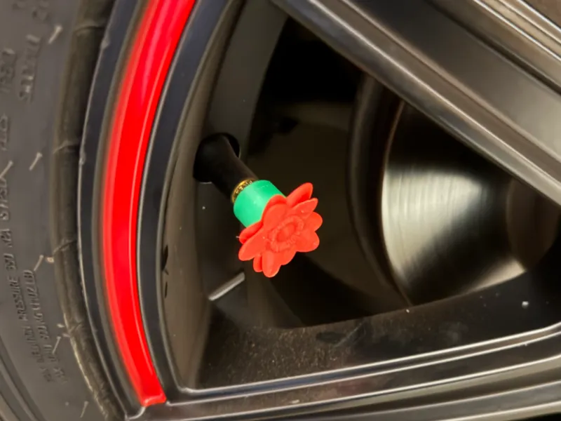 Flower Tire Valve Cover for Car or Bike