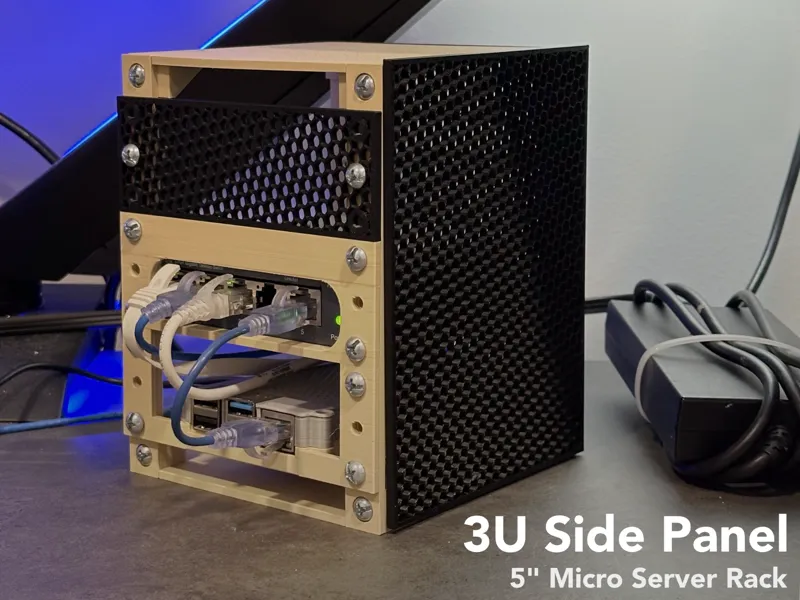Side Panel for 5" Micro Rack (2 Versions)