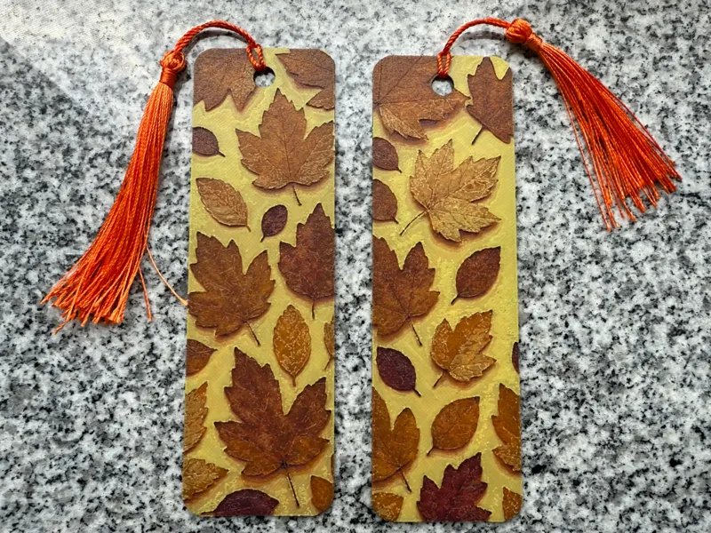Autumn Leaves Bookmarks (HueForge)