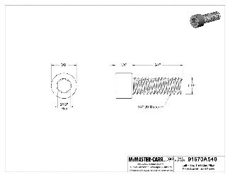 1/4-20 Left Handed Screw