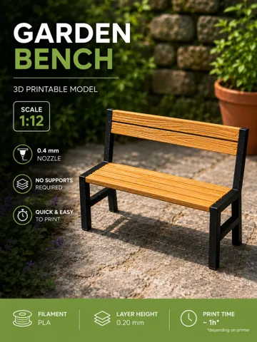 Marco decorativo: 1:12 Garden bench — vista de referencia 2