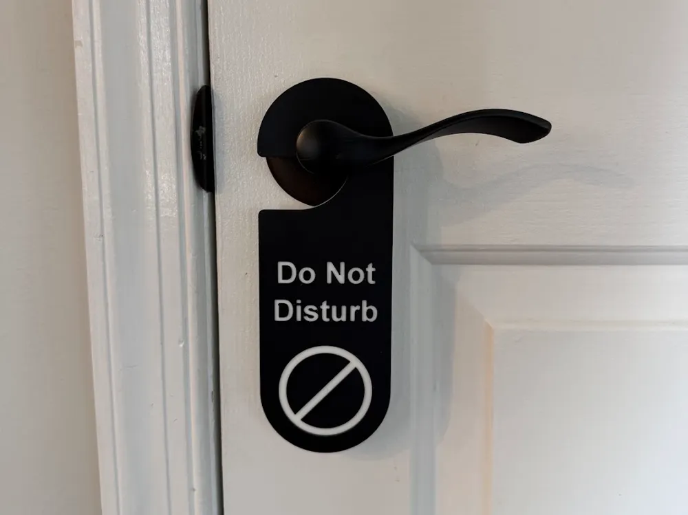Do Not Disturb Door Hanger - Free 3D Print Model - MakerWorld