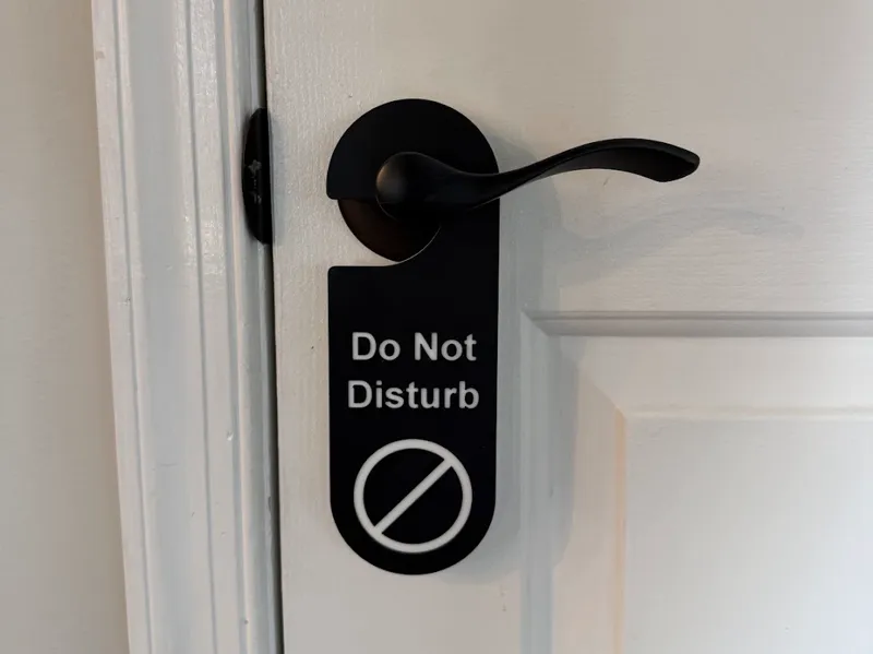 Do Not Disturb Door Hanger