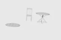 Table et chaise de maison de poupée à l'échelle 1:12 — photo 3