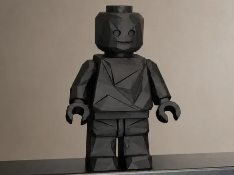 Caja o estuche: Brick Man Low Poly Style — referencia de MakerWorld
