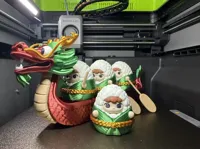 4个粽子无需AMS-打印绿色底座设置了暂停(具体看配置详情)