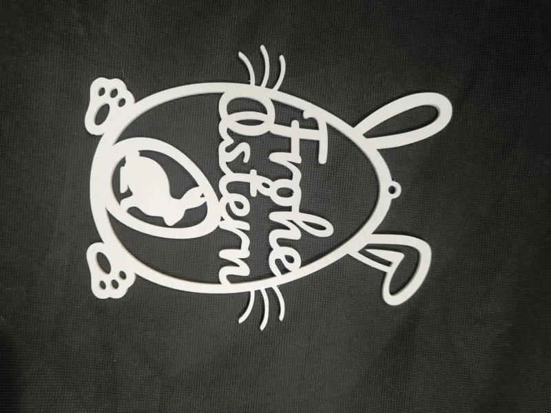 Frohe Ostern Türschild Aufhänger Osterhase