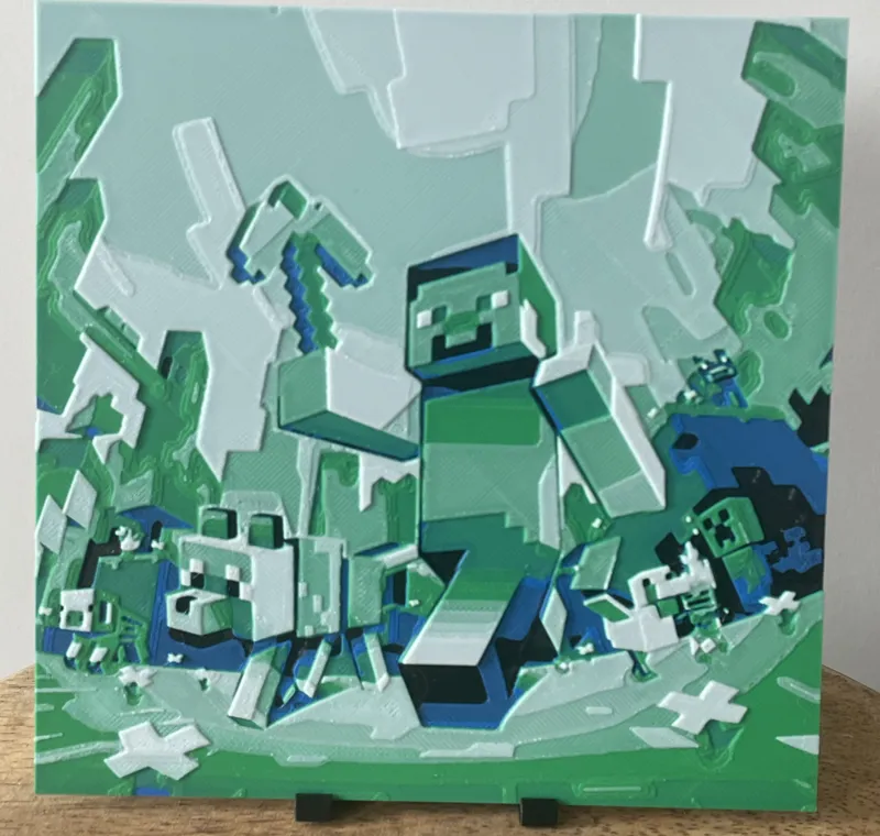Minecraft logo HueForge