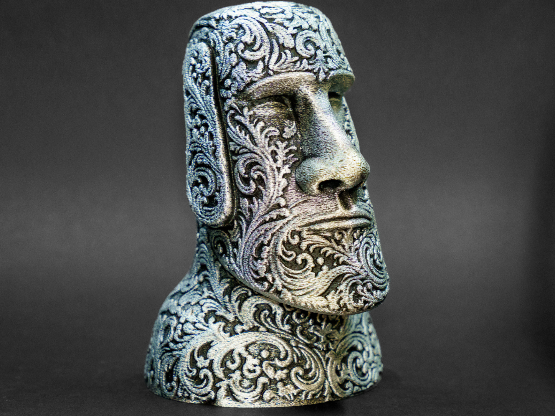 moai head decoration sculpture