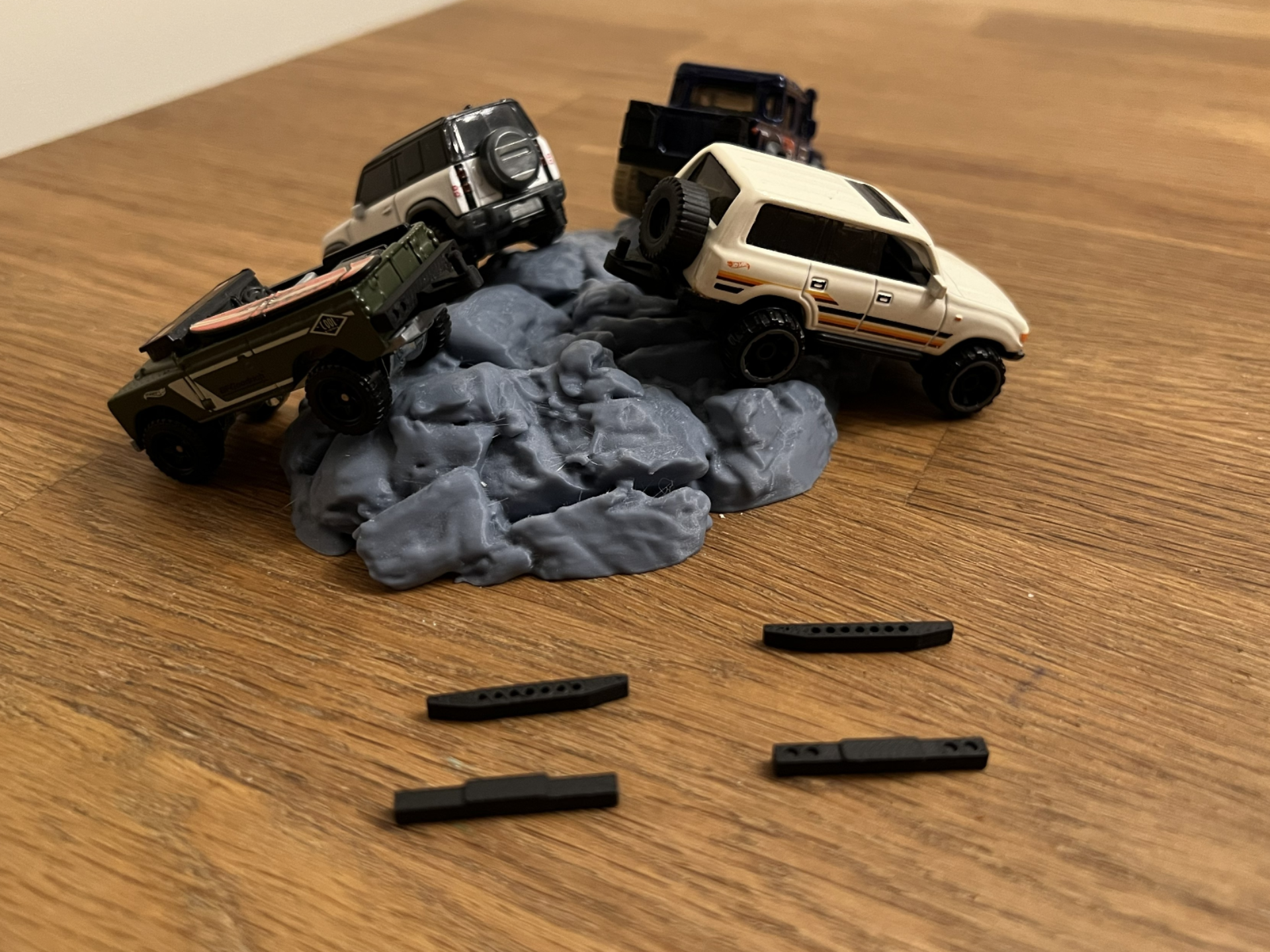 offroad trailer coupling/rear bumper 1/64 diorama