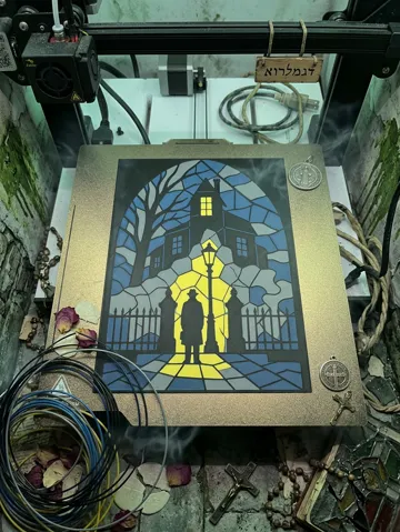 Cuadro decorativo en 3D: The Exorcist Stained Glass Wall Art — vista de referencia 2