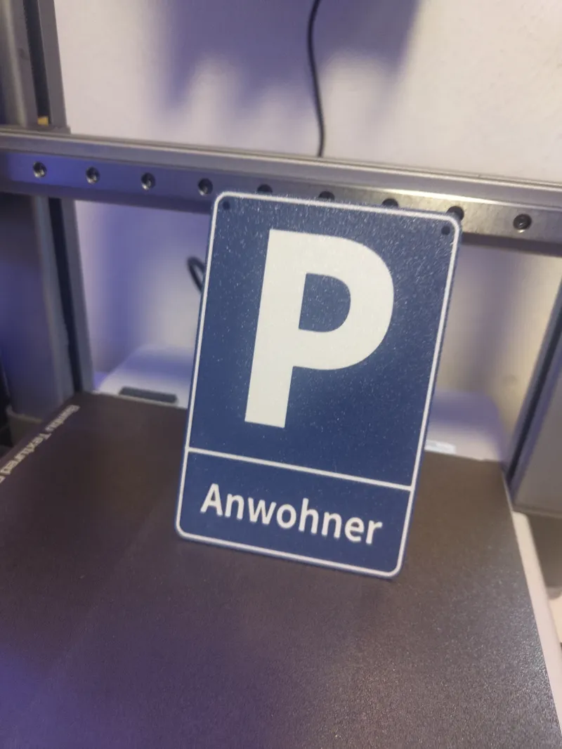 Parkplatz Anwohner Schild