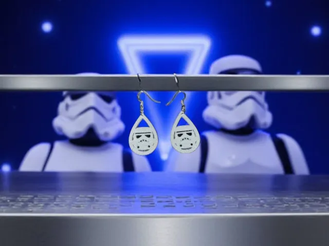Stormtrooper in a drop earrings