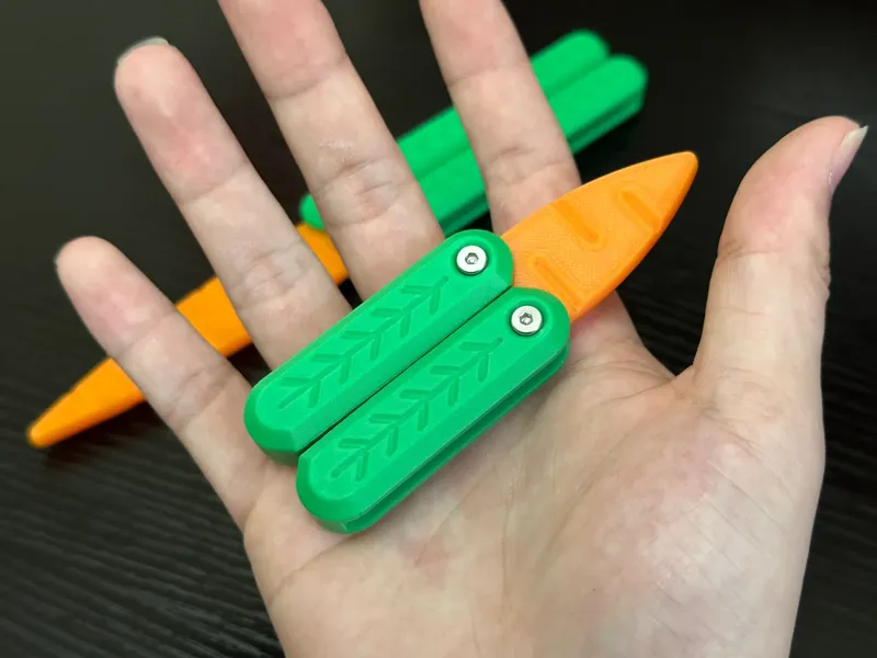 萝卜蝴蝶刀(短款)Carrot Balisong(Short model)