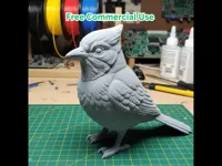 Statuette Geai bleu assis — photo 2