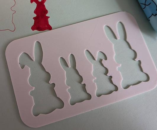 Miniatura 1 do modelo 3D Easter Bunny Stencil