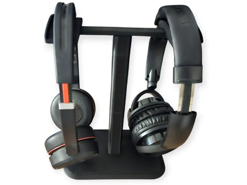 Headphones stand for 2 headphones.
