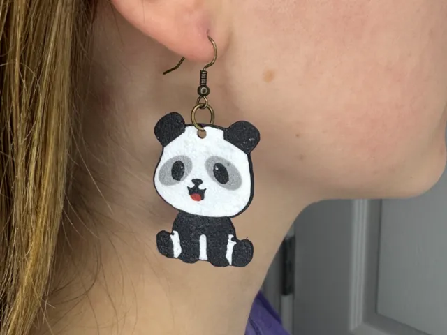 Cute Panda Earrings With Legs