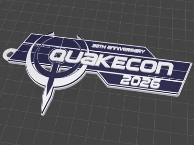 QuakeCon 30th Anniversary - Retro26 Keychain