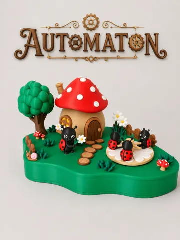 Modelo para impresión 3D: ladybugs carousel — vista de referencia 2