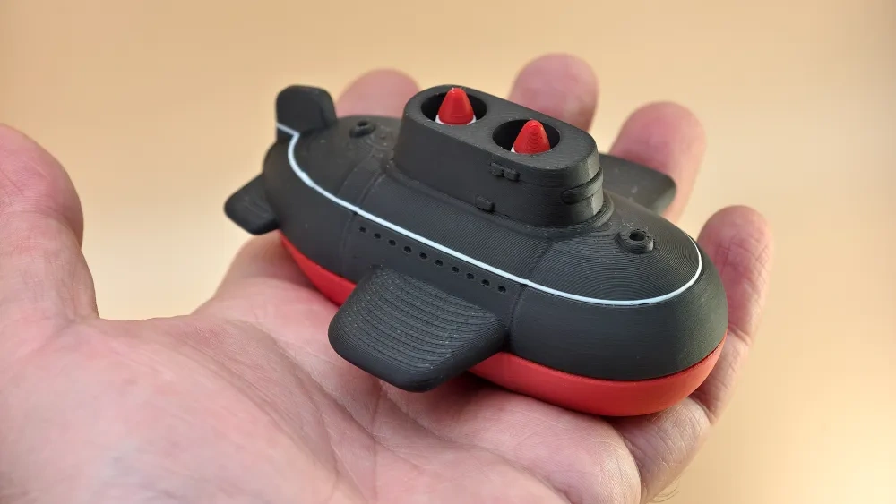 Miniatura 2 do modelo 3D Q版战略核潜艇，水中可发射导弹