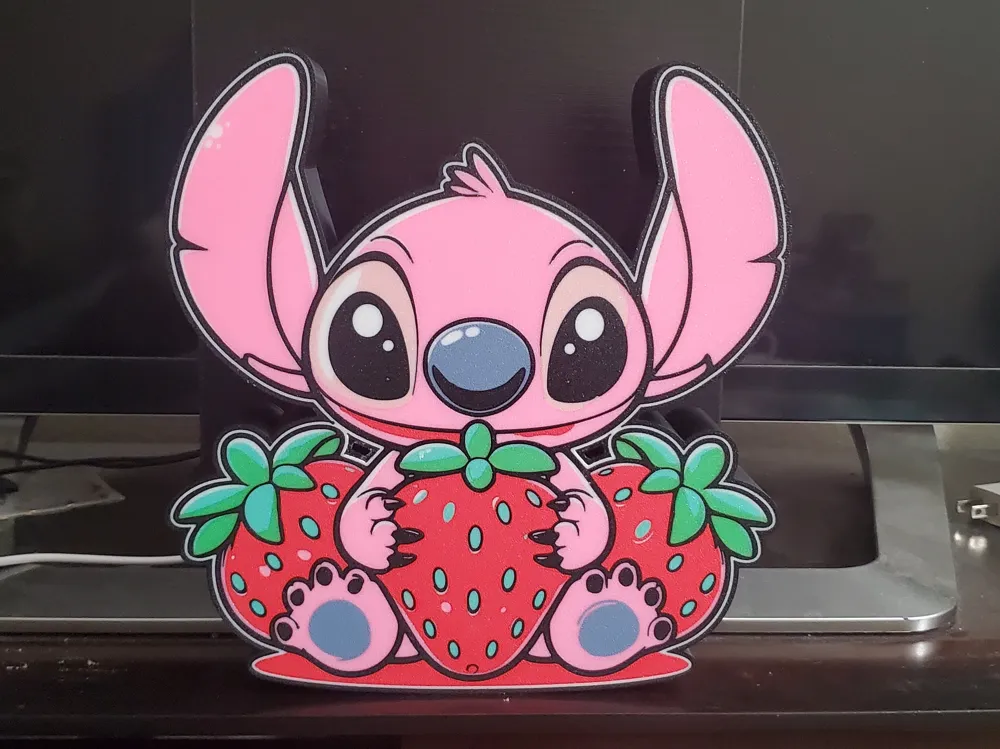 Lilo and Stitch Angel Lightbox - Free 3D Print Model - MakerWorld