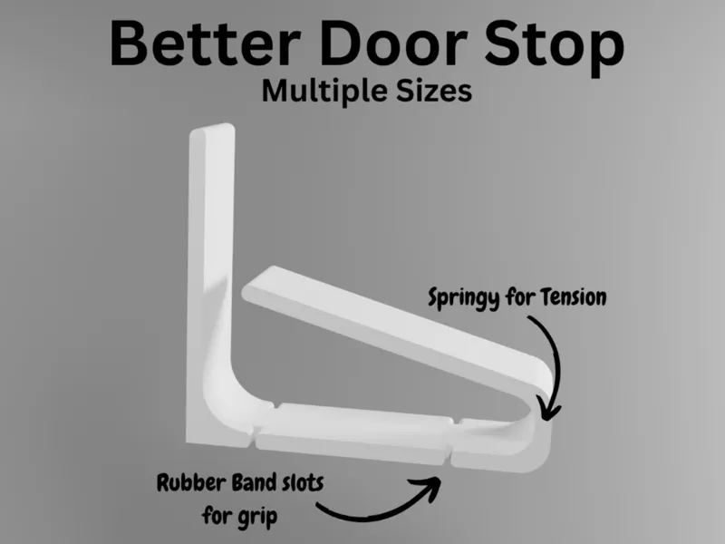 Better Door Stop - Springy and Grippy - Fast Print