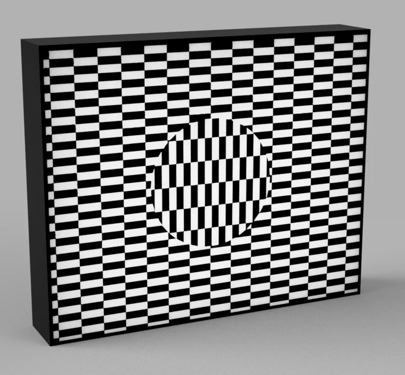 Optical Illusion - Spinning Circle LED Lamp
