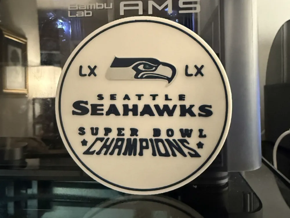 SEATTLE SEAHAWKS SUPER BOWL CHAMPS - Free 3D Print Model - MakerWorld