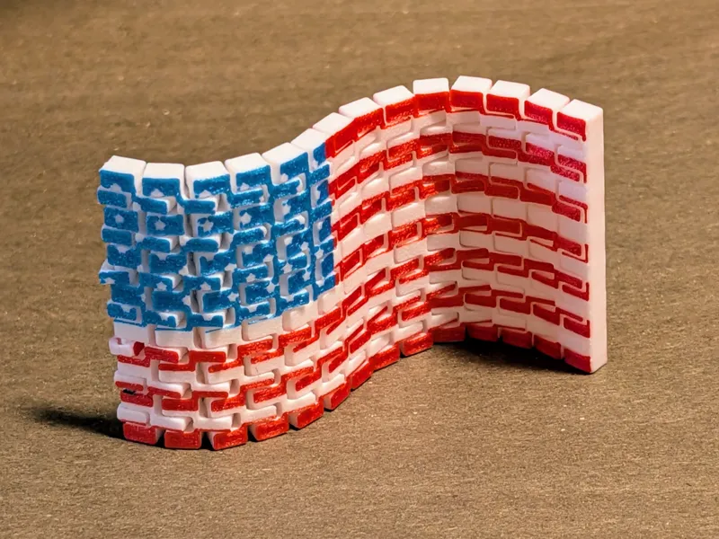 USA Flexi Flag - Print in Place