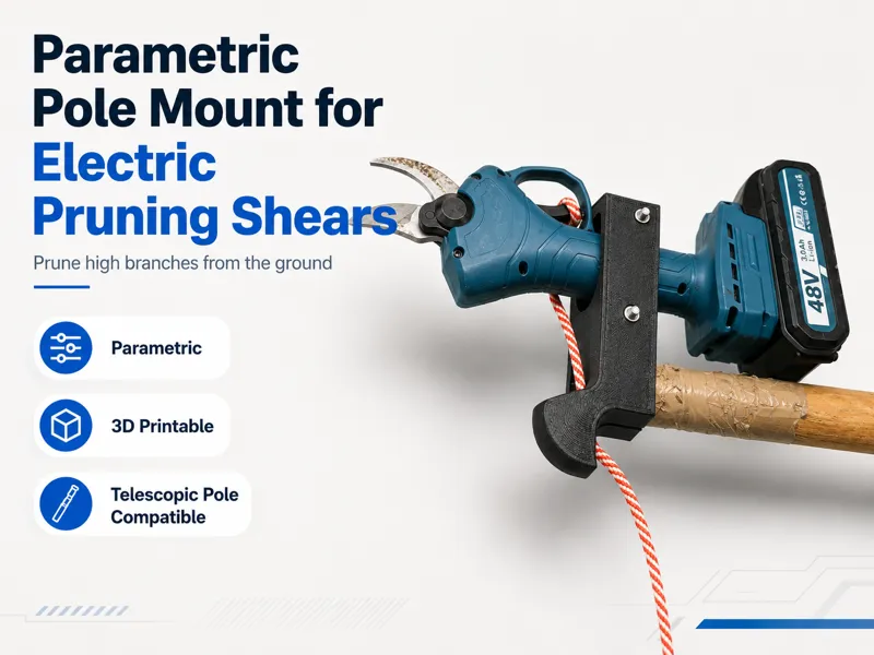 Parametric Pole Mount for Electric Pruning Shears