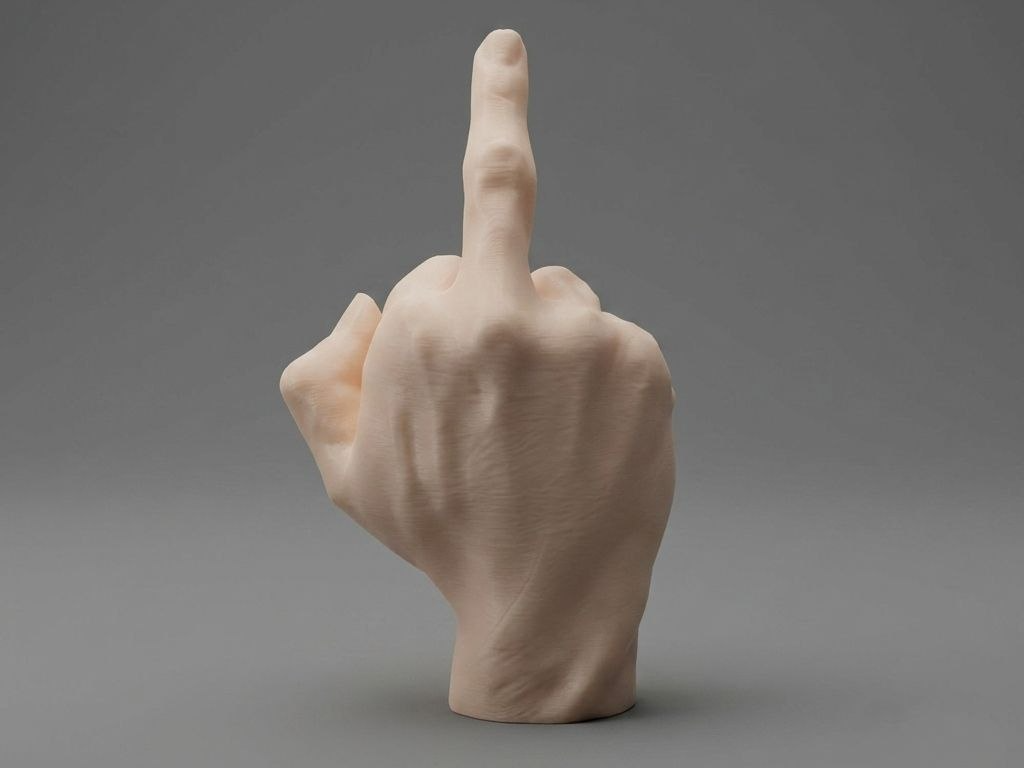 Middle Finger Hand  (Funny Desk Toy / Gag Gift)