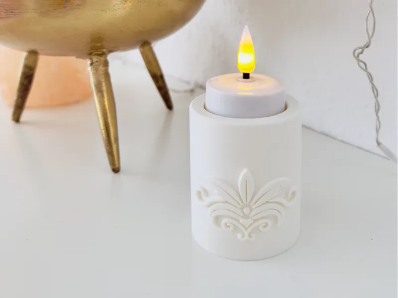 Teelichthalter Damask