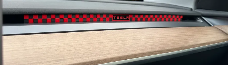 Tesla Model Y Vent decor - Finish line w/logo