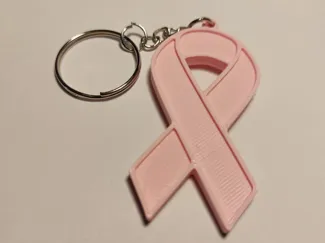 Llavero lazo contra el cáncer de mama