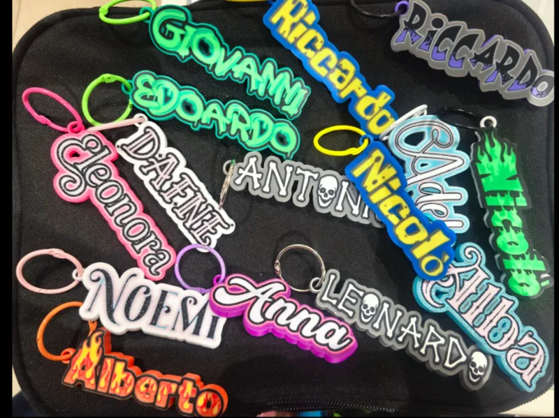 20 portachiavi con nome, DESIGN UNICO