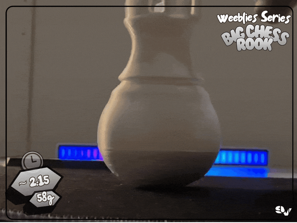 Weeblies Series - CHESS ROOK V1 Wobble Toy NOAMS