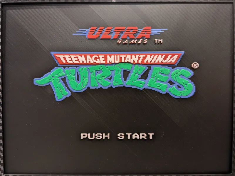 Teenage Mutant Ninja Turtles NES Title Screen